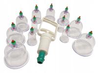 Bańki chińskie próżniowe z pompką plastikowe 12szt