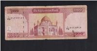 BANKNOT AFGANISTAN -- 1000 Afghanis - 2010 rok, (B47)