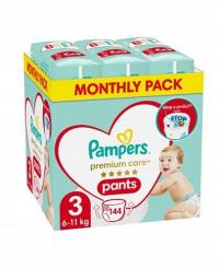 Pampers Premium Care Pants Pieluchomajtki 3 144szt