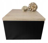 Тумбочка подвесная миля 40 см черная столешница Бордо имитация Галифакса