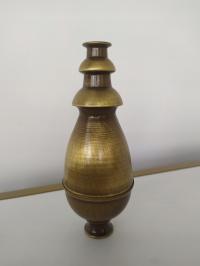 Kolumna lampki metal patyna lampa stołowa biurkowa retro antyk świecznik