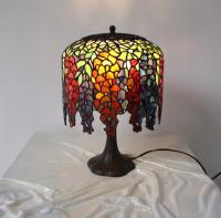 Lampa stołowa witrażowa Tiffany Wisteria kolory