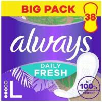 Always Daily Fresh Long, 0% substancji zapachowych z włókien z roślin 38x