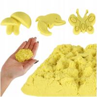 MAGICZNY PIASEK DYNAMICZNY PLASTYCZNY PIASKOLINA W WORECZKU 1KG ŻÓŁTY