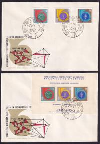 1961 Konferencja Ministrów Łączności Fi 1100-2 + blok FDC