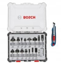 Bosch Zestaw frezów 15szt 8mm z nożem łamanym 18mm