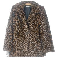 COUTURE LINE Kurtka Futrzana Damska Sztuczne Futro Animal Print (EU 38)