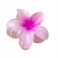 Пряжка заколка для волос большой цветок цветок бохо гавайский розовый