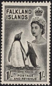 kol.bryt.Falkland Islands QEII 1 Sh.czysty *