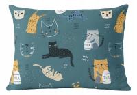 Poszewka do przedszkola kotki na szarym tle rysunkowe bawełniana 40x60