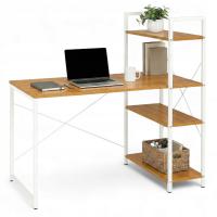 Biurko Komputerowe z Regałem 120x60x120 loft Dwustronne kolor DĄB CRAFT