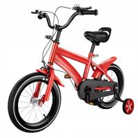 Rower dziecięcy z kółkiem bocznym 14'' dla dzieci w wieku 2-4 lat Czerwony