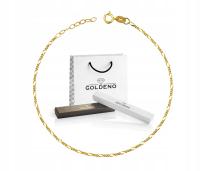 ZŁOTA PIĘKNA BRANSOLETKA 375 FIGARO WYSOKA PRÓBA MINIMALISTYCZNA DELIKATNA