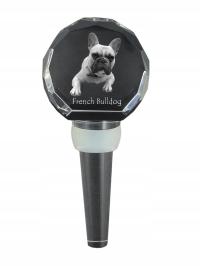 Buldog francuski korek do butelki ze zdjęciem, zatyczka do wina z psem