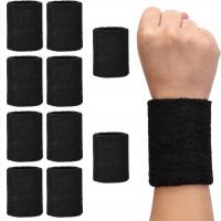 FROTKA NA NADGARSTEK RĘKĘ OPASKA NA RĘKĘ DO TENISA BIEGANIA CZARNA 10SZT