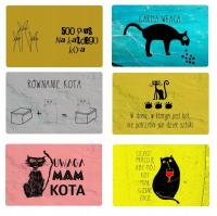 6 шт. магниты на холодильник кот кошки котята котировки