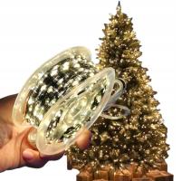 LAMPKI CHOINKOWE Świąteczne 500 LED Ciepłe Białe 50m Drucik Szpula