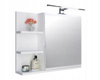 Белый шкаф с зеркалом, LED, шкаф для ванны Л