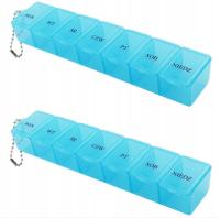 PUDEŁKO na LEKI TABLETKI POJEMNIK KASETKA NA 7 dni PL TYGODNIÓWKA 2szt