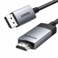 Ugreen kabel przewód w oplocie DisplayPort do HDMI DP119 4K 60Hz 3m