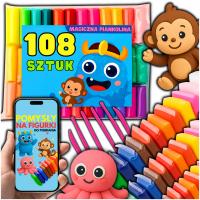 108 sztuk - MASA PLASTYCZNA MAGIC PIANKOLINA Miękka Rozciągająca się 108szt