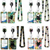 ZESTAW 4x BRELOK LINKA ZWIJANA + Identyfikator Przepustka ,czarny kot