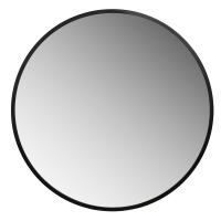 Зеркало круглое настенное подвесное металлическое современное лофт черная рамка 50 см
