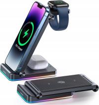 JR-WQN01 3 in 1 Wireless Charger Black