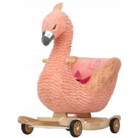 Качалка качалка фламинго резиновые колеса звук польские песни 2в1