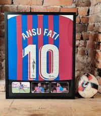 Ansu Fati, FC Barcelona - koszulka z autografem w ramie od 1zł! (zag)