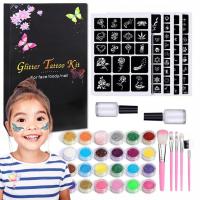 ZESTAW DO ROBIENIA TATUAŻY KREATYWNY DUŻY SZABLONY TATUAŻE BROKATOWE XXL