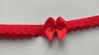 Czerwona podwiązka mała kokardka Studniówka Walentynki rozmiar M