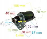 rozrusznik 16 zębów 12V do silnika 17-22 KM Briggs&Stratton B&S / JohnDeere