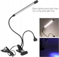 2w1 LAMPA BIURKOWA MINI LAMPA UV LED DO UTWARDZANIA PAZNOKCI ŻELI HYBRYD