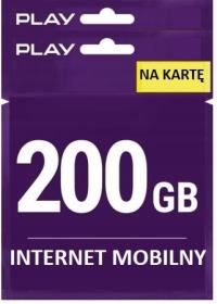 play internet na kartę 2G 3G LTE 400 GB 2x 200 GB