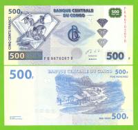 KONGO DEM.REPUBLIKA 500 FRANCS 2013 P-96 UNC