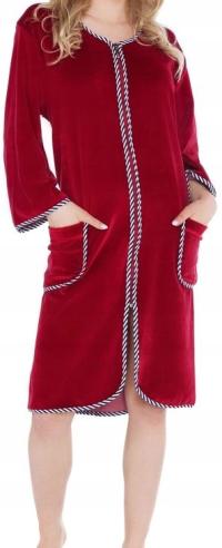 Женский халат велюр хлопок 80% молния рукав 3 \ 4 Польша