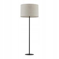 Lampa Podłogowa WINSTON Czarny Beżowy Abażur 1xE27 168cm Design Do Salonu