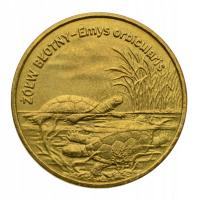 2 złote 2002 r. - Zwierzęta świata - Żółw