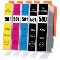 5× Tusze XXL do Canon TS6250 TS6251 TS6300 TS6350 TS6351 TS8100 TS705a TS6350a