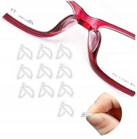 НАБОР ИЗ 10 ПАР ПРОЗРАЧНЫХ НОСИКОВ ДЛЯ ОЧКОВ УНИВЕРСАЛЬНЫЙ РАЗМЕР ХИТ