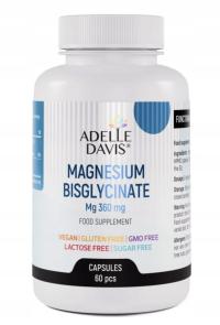 Adelle Davis – Magnez Bisglicynian 360 mg, 60 kapsuł – wysoka wchłanialnośc
