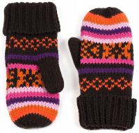 Rękawiczki jednopalczaste damskie Turku - zimowe, ocieplane Ciemny brązowy