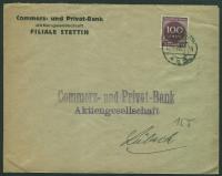 a1649 Niemcy 1925 r STETTIN Szczecin - nad COMMERZ UND PRIVAT BANK FILIALE