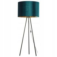 Lampa Podłogowa TERCINO Zielony Złoty Abażur 1xE27 158cm Design Do Salonu