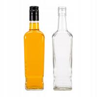 BUTELKA NA BIMBER NALEWKI WÓDKĘ SZKLANA DO WHISKY NALEWEK WALKER 500ML 0,5L