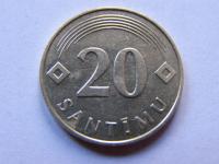 ŁOTWA LATWIJAS 20 SANTIMU 1992 ROK !!!!!!!!!! 0553