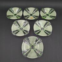 TALERZYKI SZKLANE HERMANOVA ZIELONE VINTAGE RETRO SZKŁO KOLOROWE