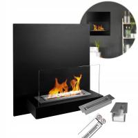 Доска биокамина черная вися циновка для гостиной