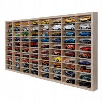 PÓŁKA NA AUTKA organizer RESORAKI TYPU HOT WHEELS SKLEJKA PREMIUM 80 miejsc